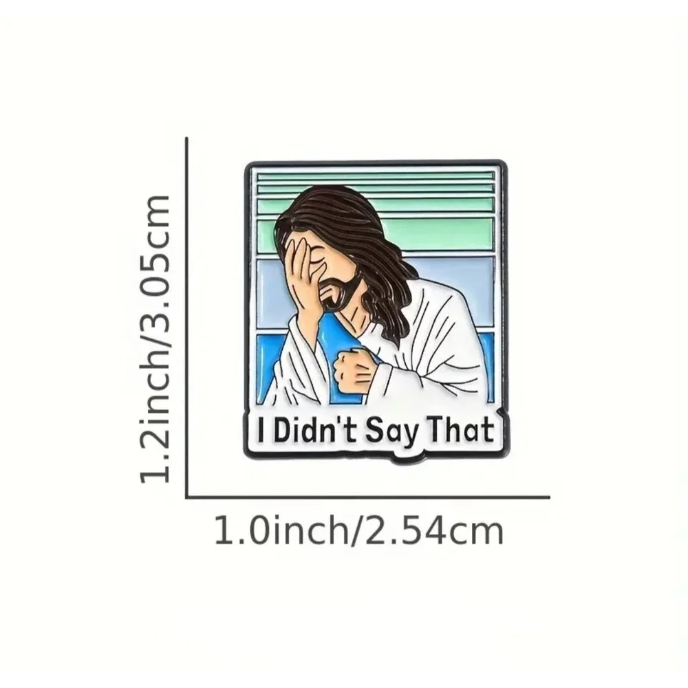 Jesus Facepalm I Didn't Say That Enamel Pin Funny Meme Religious Humor Lapel Pin - Picture 2 of 7